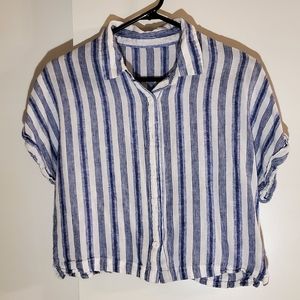 blue stripe blouse